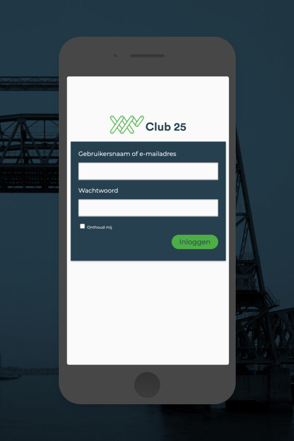 Website voor Club 25 Rotterdam