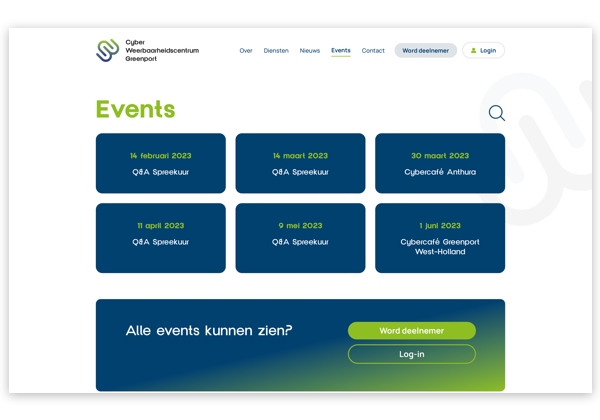 Eventpagina van de website van Greenport